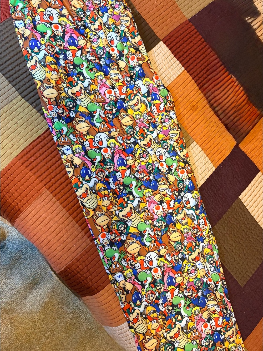 Colorful Super Mario Characters Patterned sleep pants